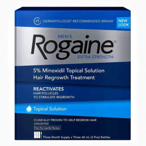 Men’s Rogaine Extra Strength 5% Minoxidil Topical Solution Hair Regrowth Treatment – (3-Month Supply)