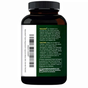 Naturebell Magnesium Complex 1,000mg, 240 Capsules | Triple Magnesium Complex with Glycinate, Citrate, Malate