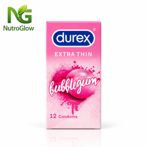 Durex Extra Thin Bubblegum-Flavoured Condoms – 12 Count