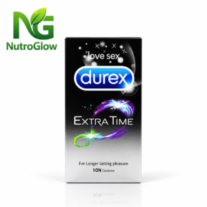 Durex Extra Time Condoms – Longer-Lasting Pleasure, 10 Count